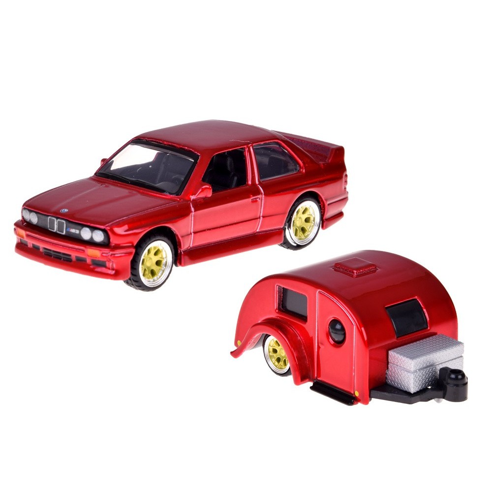 Maisto, Kovový licenciovaný model BMW M3 1988 s prívesom, 1:64