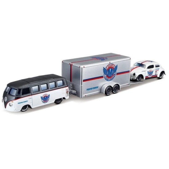 Maisto Kovové auto Volkswagen Van Samba i VW Beetle 1:64
