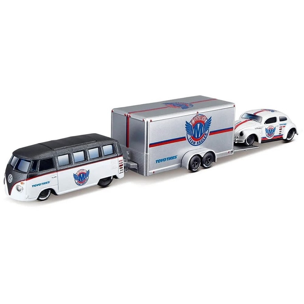 Maisto Kovové auto Volkswagen Van Samba i VW Beetle 1:64