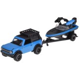 Maisto Kovové Auto Ford Bronco 2021 a príves s člnom 1:64