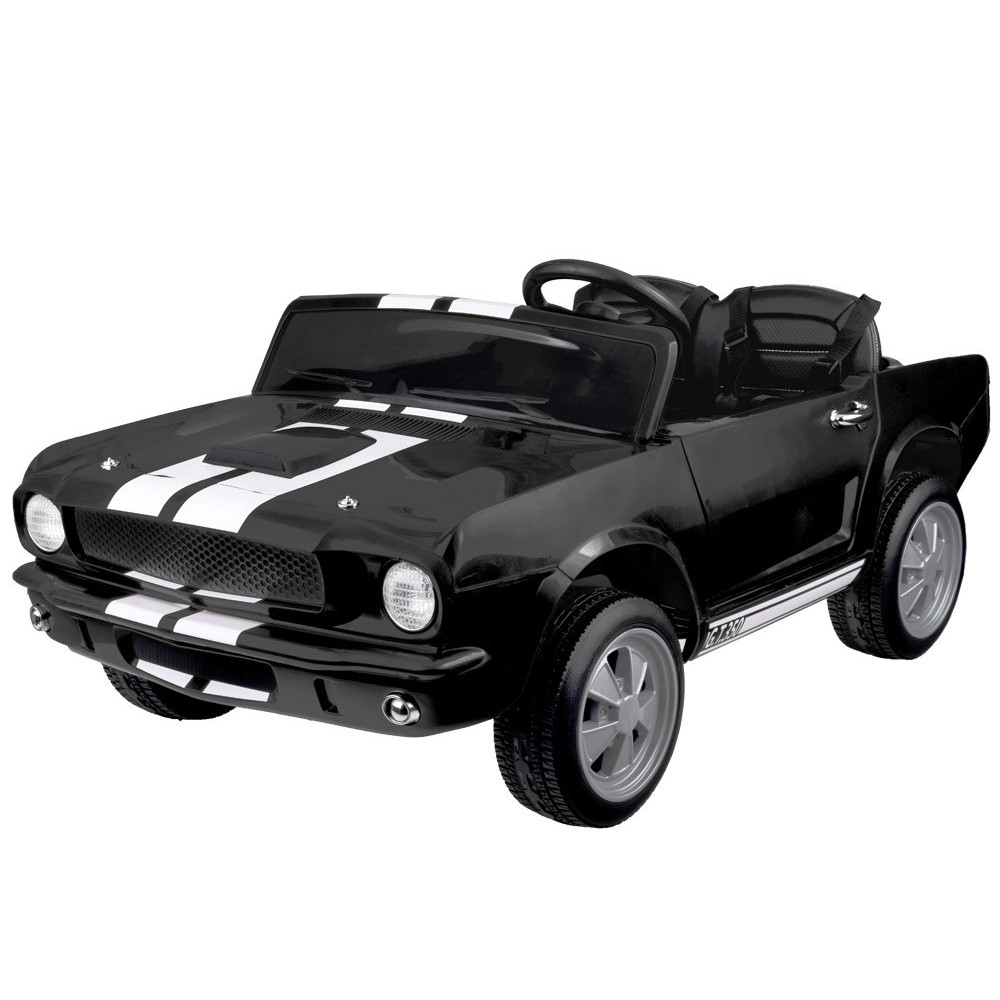 JOKO Elektrické autíčko Shelby GT 350 Klasik pre 2 deti, 2x200W 24V, dvojmiestne kožené sedadlo, nosnsosť 50kg, penové kolesá, č
