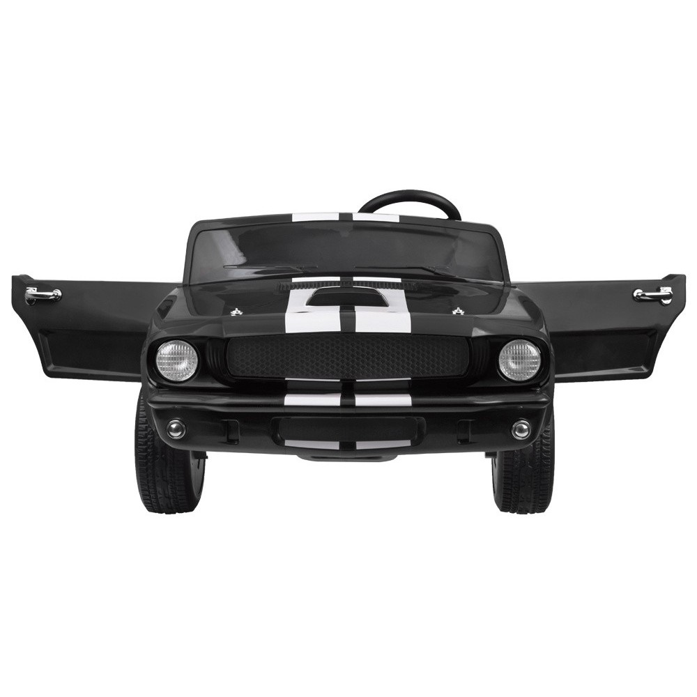 JOKO Elektrické autíčko Shelby GT 350 Klasik pre 2 deti, 2x200W 24V, dvojmiestne kožené sedadlo, nosnsosť 50kg, penové kolesá, č