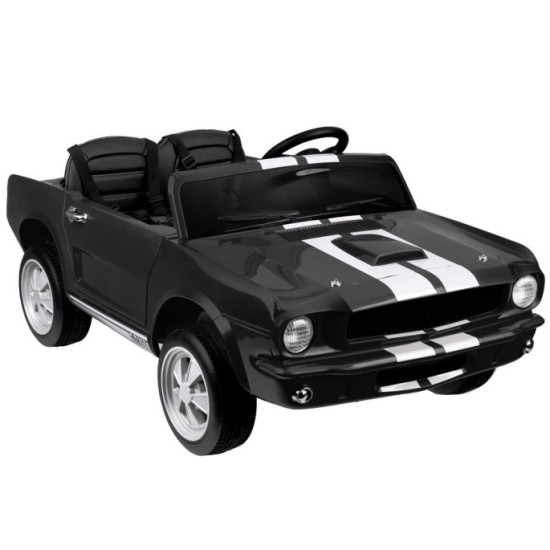 JOKO Elektrické autíčko Shelby GT 350 Klasik pre 2 deti, 2x200W 24V, dvojmiestne kožené sedadlo, nosnsosť 50kg, penové kolesá, č