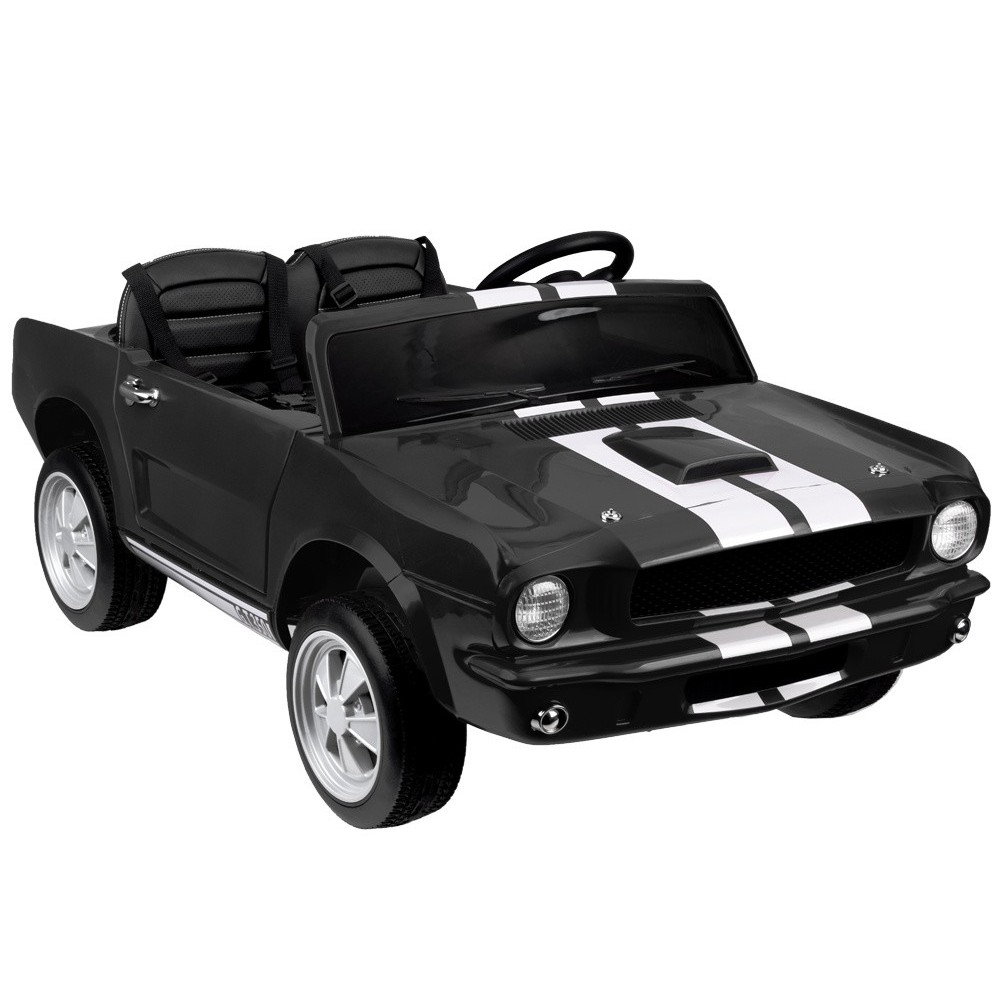 JOKO Elektrické autíčko Shelby GT 350 Klasik pre 2 deti, 2x200W 24V, dvojmiestne kožené sedadlo, nosnsosť 50kg, penové kolesá, č