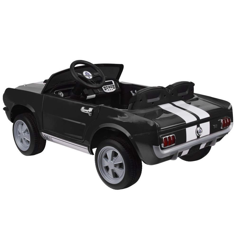 JOKO Elektrické autíčko Shelby GT 350 Klasik pre 2 deti, 2x200W 24V, dvojmiestne kožené sedadlo, nosnsosť 50kg, penové kolesá, č