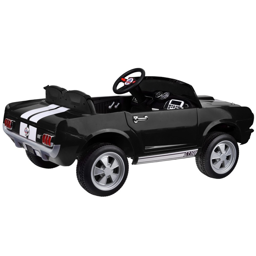 JOKO Elektrické autíčko Shelby GT 350 Klasik pre 2 deti, 2x200W 24V, dvojmiestne kožené sedadlo, nosnsosť 50kg, penové kolesá, č