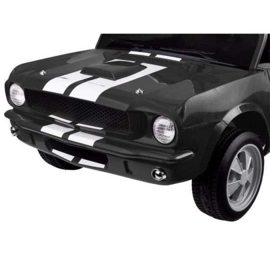 JOKO Elektrické autíčko Shelby GT 350 Klasik pre 2 deti, 2x200W 24V, dvojmiestne kožené sedadlo, nosnsosť 50kg, penové kolesá, č
