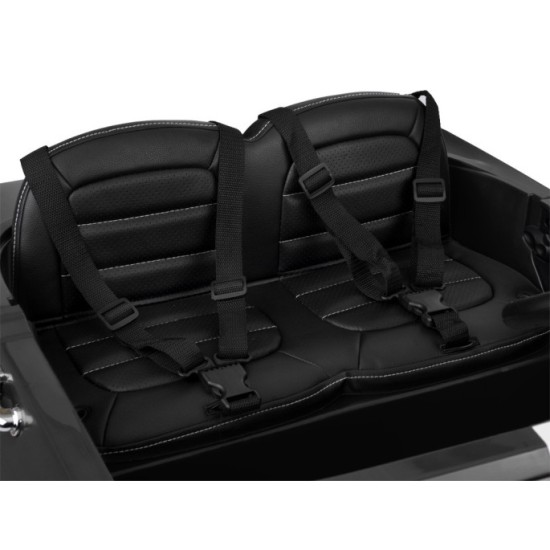 JOKO Elektrické autíčko Shelby GT 350 Klasik pre 2 deti, 2x200W 24V, dvojmiestne kožené sedadlo, nosnsosť 50kg, penové kolesá, č