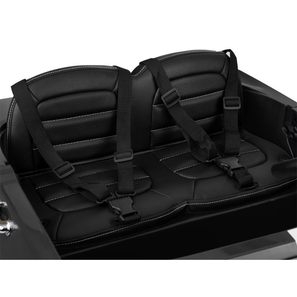 JOKO Elektrické autíčko Shelby GT 350 Klasik pre 2 deti, 2x200W 24V, dvojmiestne kožené sedadlo, nosnsosť 50kg, penové kolesá, č
