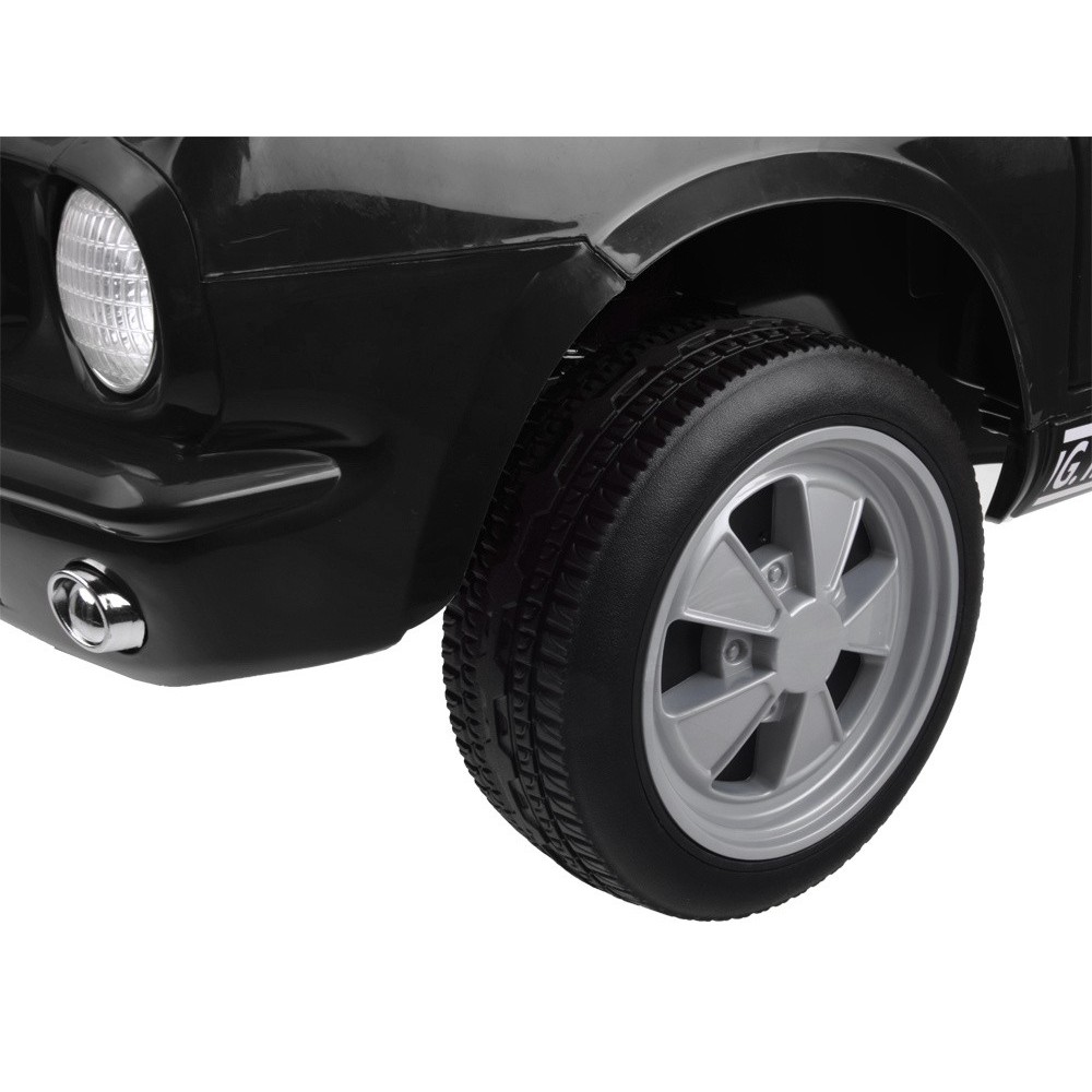 JOKO Elektrické autíčko Shelby GT 350 Klasik pre 2 deti, 2x200W 24V, dvojmiestne kožené sedadlo, nosnsosť 50kg, penové kolesá, č