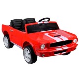 JOKO Elektrické autíčko Shelby GT 350 Klasik pre 2 deti, 2x200W 24V, dvojmiestne kožené sedadlo, nosnsosť 50kg, penové kolesá, č