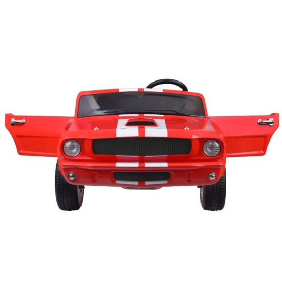 JOKO Elektrické autíčko Shelby GT 350 Klasik pre 2 deti, 2x200W 24V, dvojmiestne kožené sedadlo, nosnsosť 50kg, penové kolesá, č