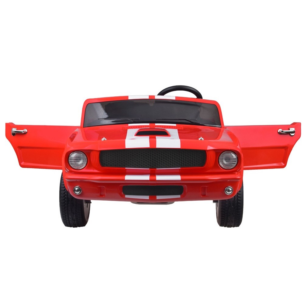 JOKO Elektrické autíčko Shelby GT 350 Klasik pre 2 deti, 2x200W 24V, dvojmiestne kožené sedadlo, nosnsosť 50kg, penové kolesá, č