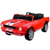 JOKO Elektrické autíčko Shelby GT 350 Klasik pre 2 deti, 2x200W 24V, dvojmiestne kožené sedadlo, nosnsosť 50kg, penové kolesá, č