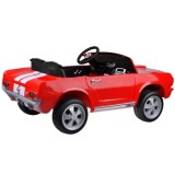 JOKO Elektrické autíčko Shelby GT 350 Klasik pre 2 deti, 2x200W 24V, dvojmiestne kožené sedadlo, nosnsosť 50kg, penové kolesá, č