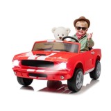 JOKO Elektrické autíčko Shelby GT 350 Klasik pre 2 deti, 2x200W 24V, dvojmiestne kožené sedadlo, nosnsosť 50kg, penové kolesá, č