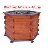 MKSTOR Drevený kvetináč z masívu 62x42cm, lakovaný D31