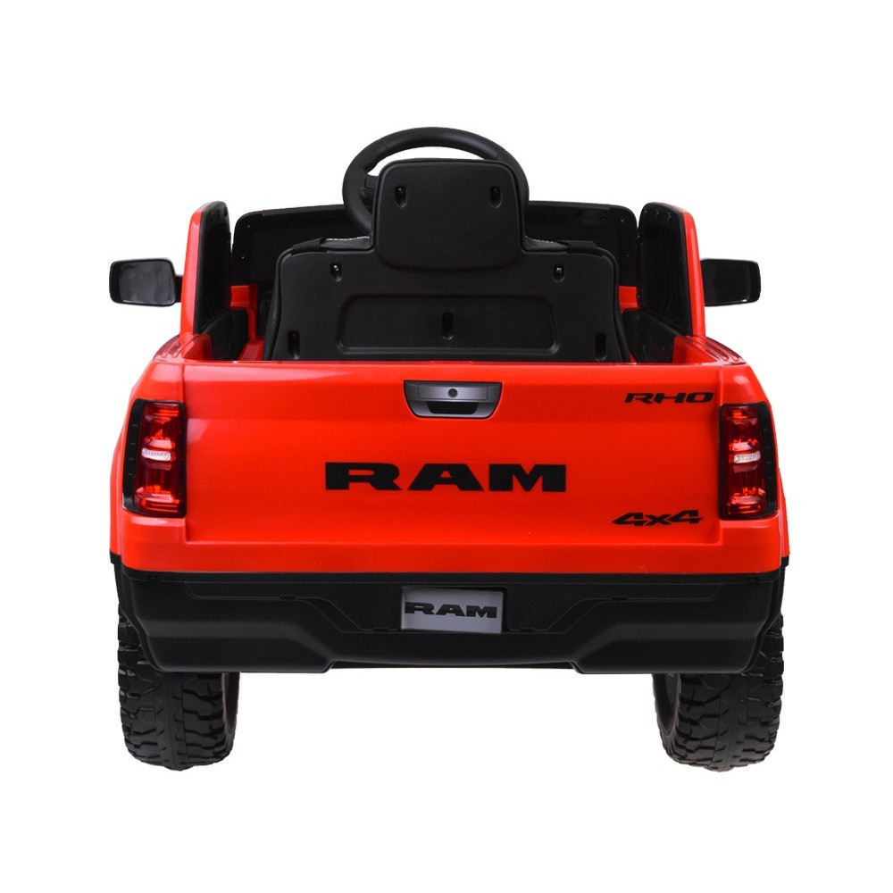 JOKO Elektrické autíčko RAM Pick-Up, penové kolesá, kožené sedadlo, červené