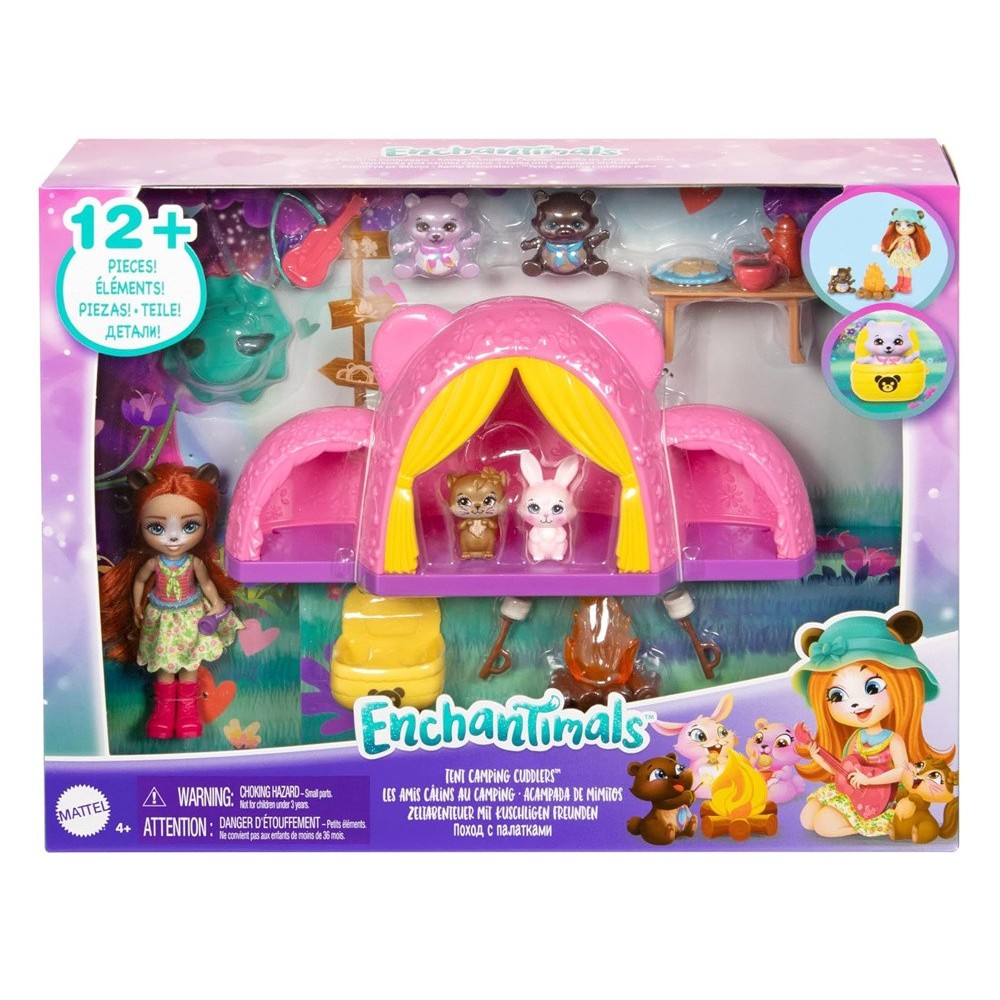 Mattel Enchantimals Sada Stanovania Výlet pod Stan, kemping bábika medveď ZA5995