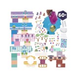 HASBRO My Little Pony Mini World Magic Crystal, Rozkladací, Kryštáľový domček s poníkmi, sada v kufríku 55ks + Farbu meniace kve