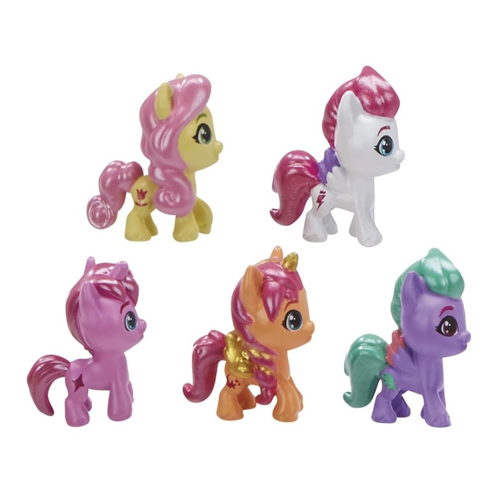 HASBRO My Little Pony Mini World Magic Crystal, Rozkladací, Kryštáľový domček s poníkmi, sada v kufríku 55ks + Farbu meniace kve