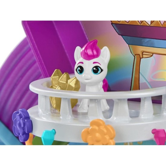 HASBRO My Little Pony Mini World Magic Crystal, Rozkladací, Kryštáľový domček s poníkmi, sada v kufríku 55ks + Farbu meniace kve