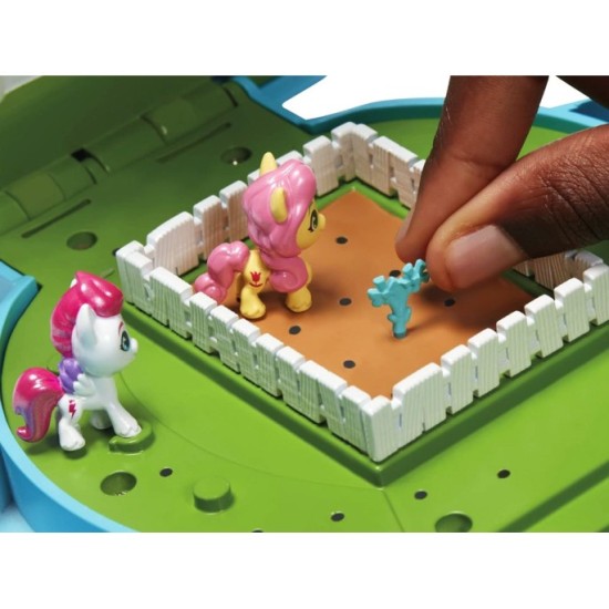 HASBRO My Little Pony Mini World Magic Crystal, Rozkladací, Kryštáľový domček s poníkmi, sada v kufríku 55ks + Farbu meniace kve