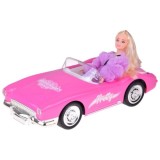JOKO RC Auto Kabriolet Cadillac s Bábikou, na diaľkové ovládanie so svetlom a zvukom, ružové