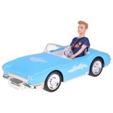 JOKO RC Kabriolet Retro Cadilac na diaľkové ovládanie so svetlom a zvukom + Bábika KEN, modrý