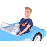 JOKO RC Kabriolet Retro Cadilac na diaľkové ovládanie so svetlom a zvukom + Bábika KEN, modrý