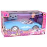 JOKO RC Kabriolet Retro Cadilac na diaľkové ovládanie so svetlom a zvukom + Bábika KEN, modrý