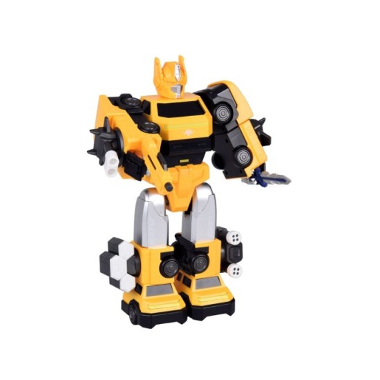 JOKO Transformer Figúrka Magnetický Robot 31cm 2v1 so svetlom na batérie, žltý