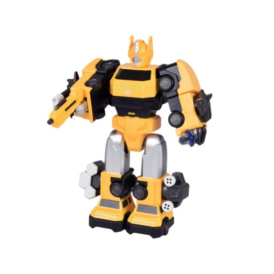 JOKO Transformer Figúrka Magnetický Robot 31cm 2v1 so svetlom na batérie, žltý