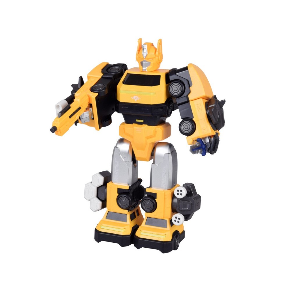 JOKO Transformer Figúrka Magnetický Robot 31cm 2v1 so svetlom na batérie, žltý