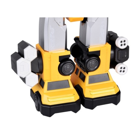 JOKO Transformer Figúrka Magnetický Robot 31cm 2v1 so svetlom na batérie, žltý