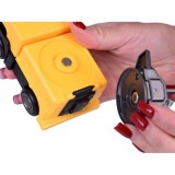 JOKO Transformer Figúrka Magnetický Robot 31cm 2v1 so svetlom na batérie, žltý