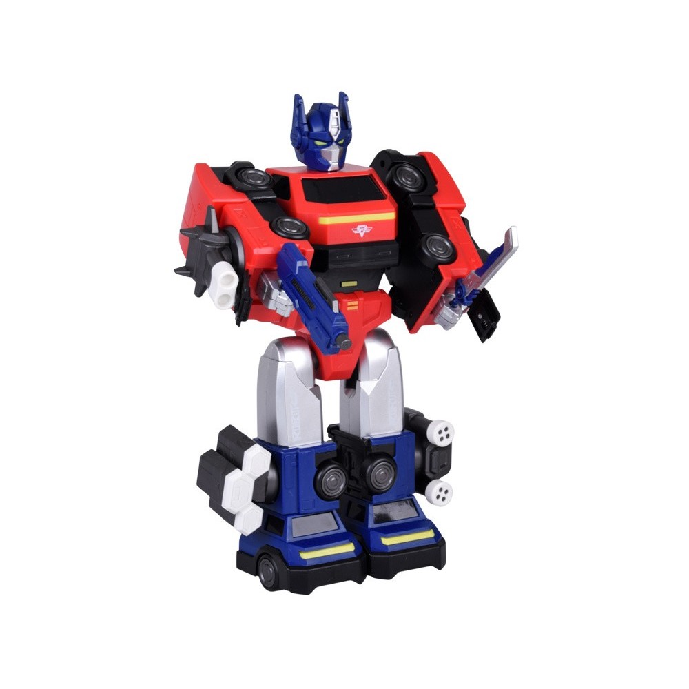JOKO Transformer Figúrka Magnetický Robot 31cm 2v1 so svetlom na batérie, modro-červený