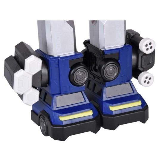 JOKO Transformer Figúrka Magnetický Robot 31cm 2v1 so svetlom na batérie, modro-červený