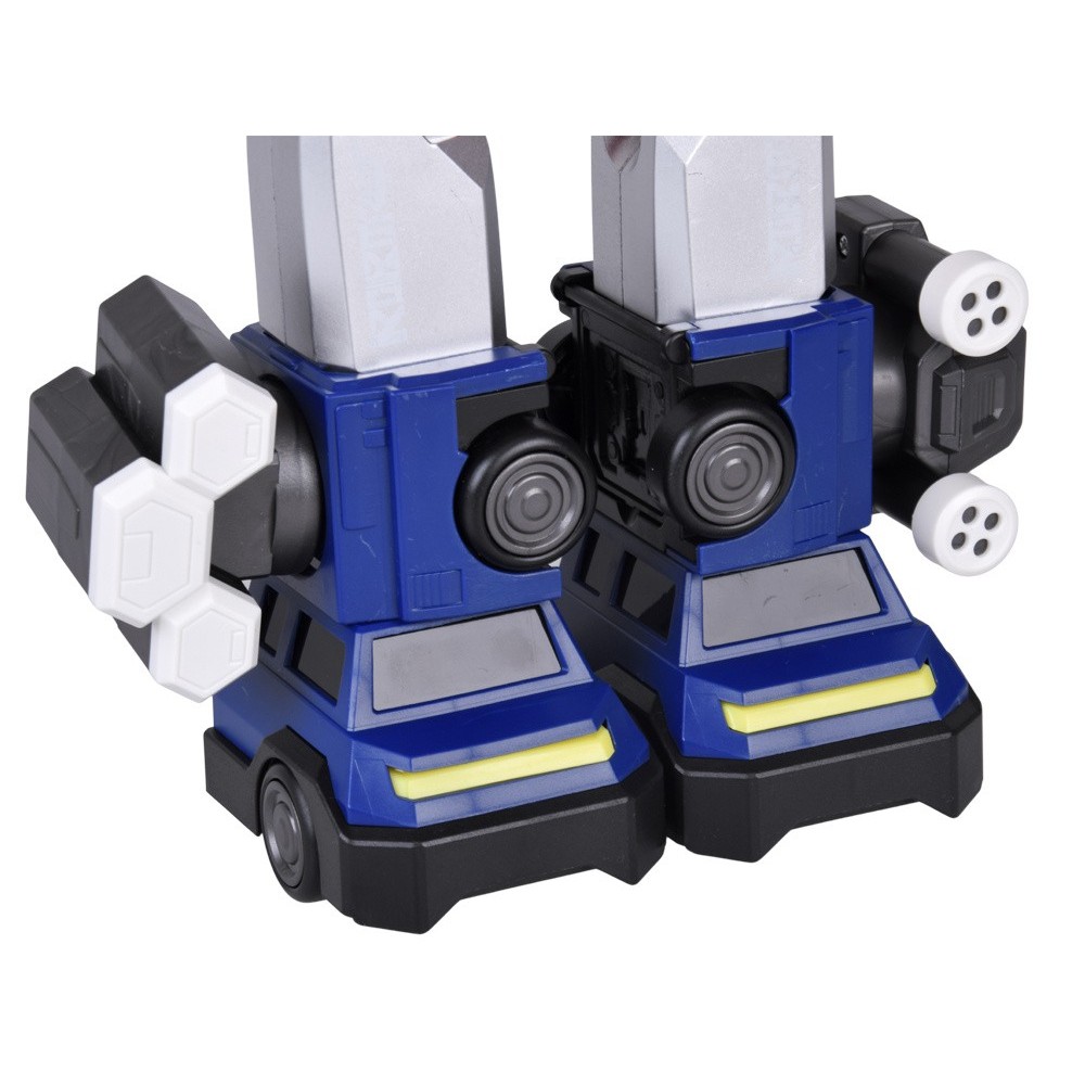 JOKO Transformer Figúrka Magnetický Robot 31cm 2v1 so svetlom na batérie, modro-červený