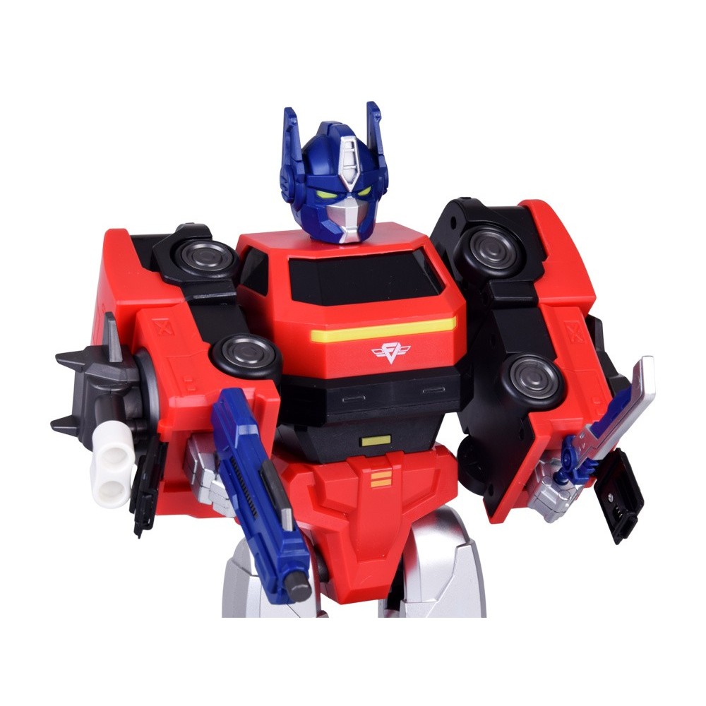 JOKO Transformer Figúrka Magnetický Robot 31cm 2v1 so svetlom na batérie, modro-červený