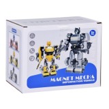 JOKO Transformer Figúrka Magnetický Robot 31cm 2v1 so svetlom na batérie, modro-červený