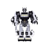 JOKO Transformer Figúrka Magnetický Robot 31cm 2v1 so svetlom na batérie, bielo-strieborný