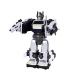 JOKO Transformer Figúrka Magnetický Robot 31cm 2v1 so svetlom na batérie, bielo-strieborný
