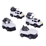 JOKO Transformer Figúrka Magnetický Robot 31cm 2v1 so svetlom na batérie, bielo-strieborný