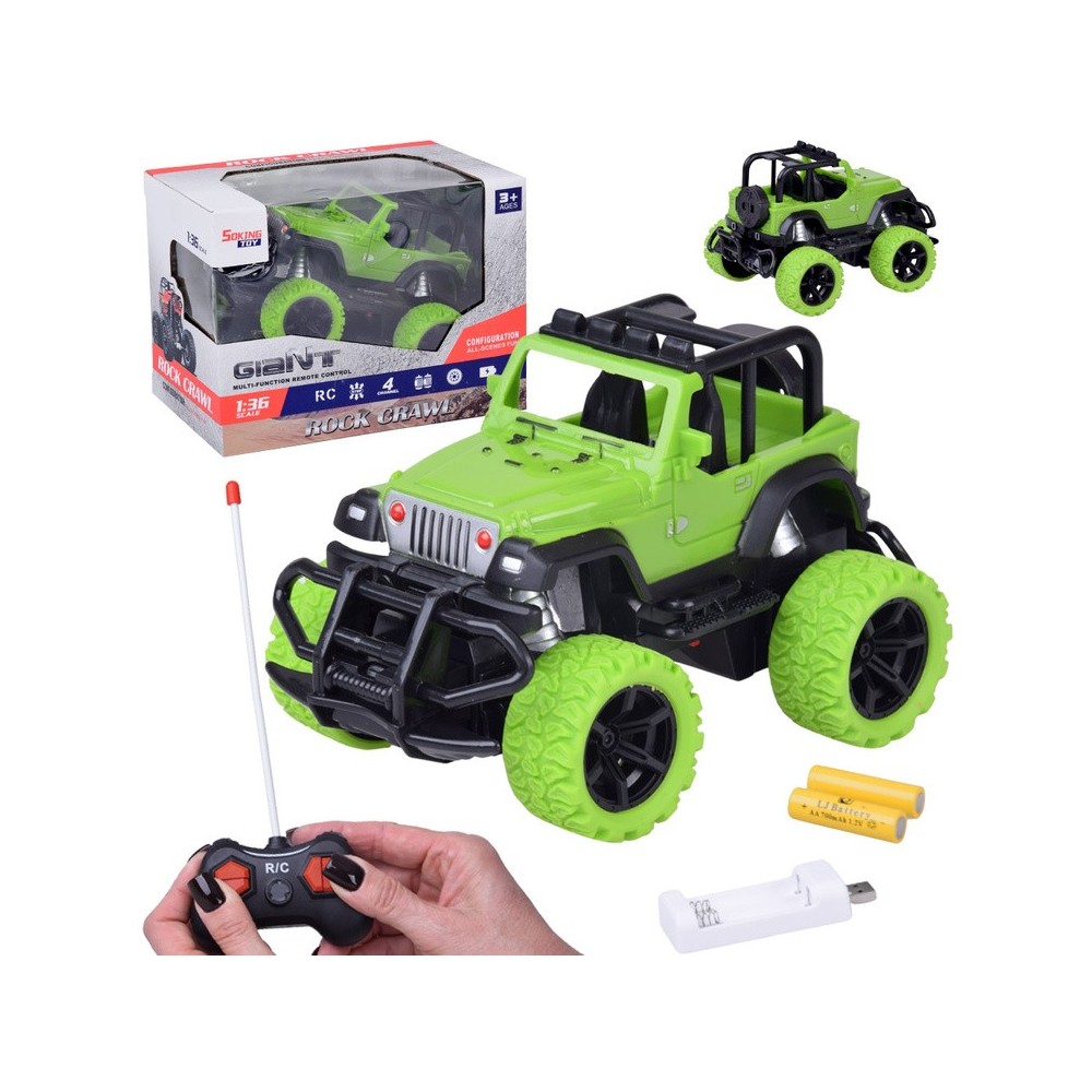 JOKO RC Auto Jeep Off-Road na diaľkové ovládanie 1:36, zelené