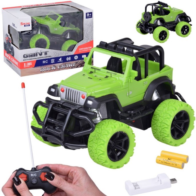 JOKO RC Auto Jeep Off-Road na diaľkové ovládanie 1:36, zelené