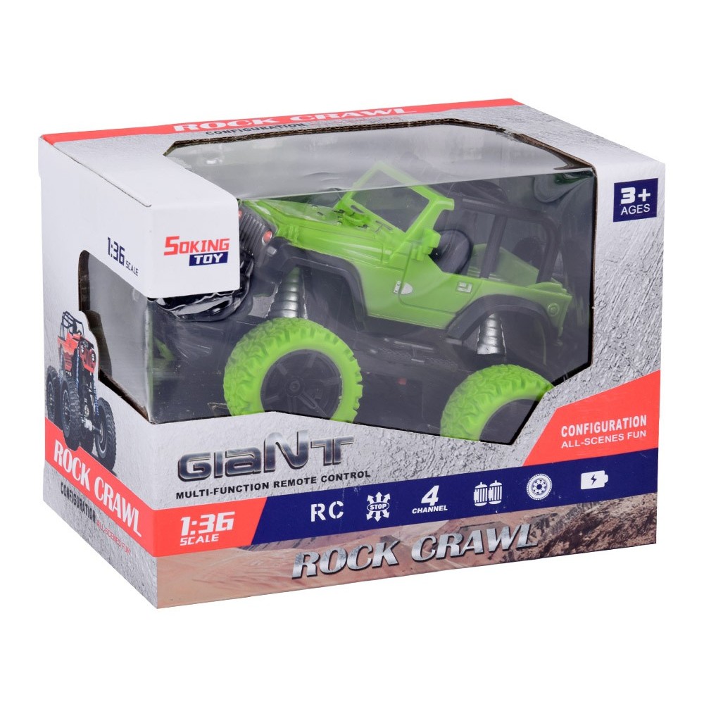 JOKO RC Auto Jeep Off-Road na diaľkové ovládanie 1:36, zelené