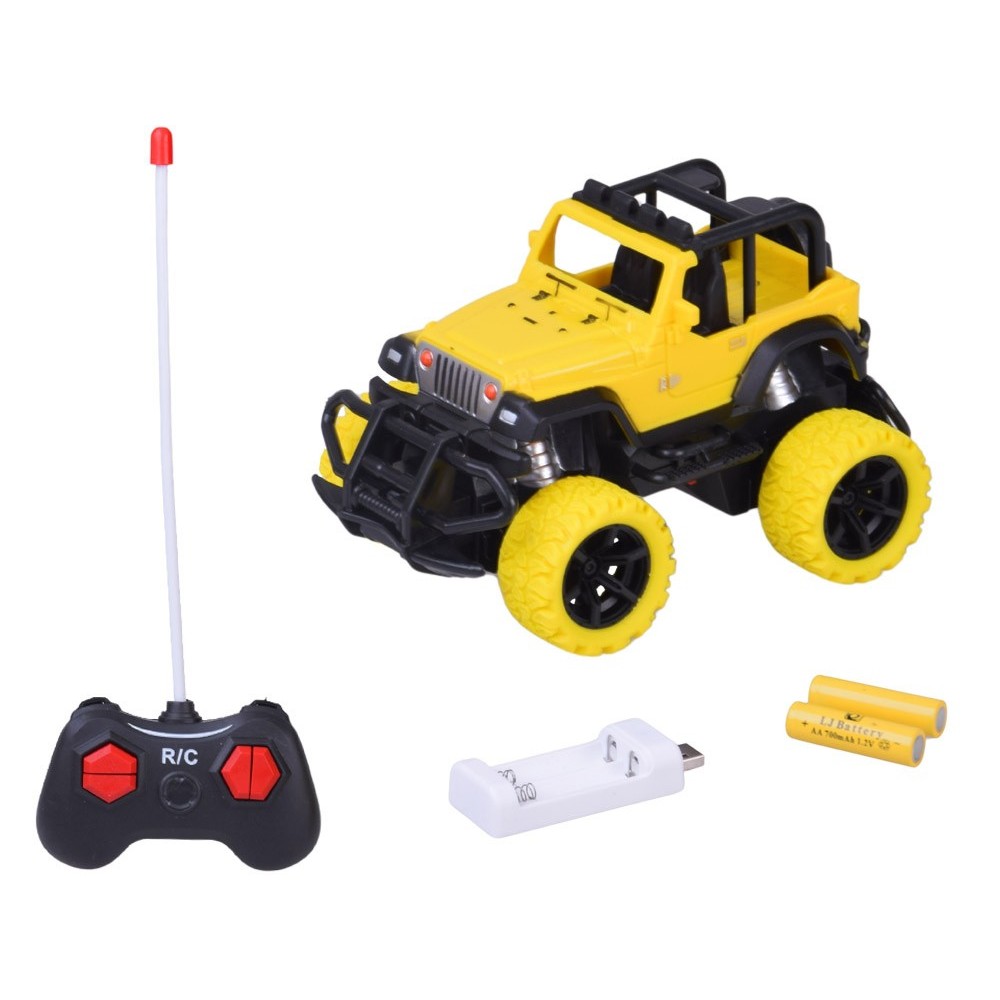 JOKO RC Auto Jeep Off-Road na diaľkové ovládanie 1:36 + nabíjačka, žlté