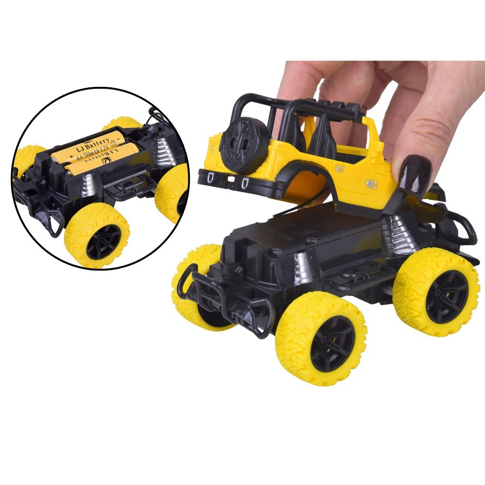 JOKO RC Auto Jeep Off-Road na diaľkové ovládanie 1:36 + nabíjačka, žlté