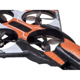 JOKO RC Dron Combat s Raketovým odpaľovačom, ovládanie rukavicou alebo diaľkovým ovládaním s Funkciou Streľby, oranžový